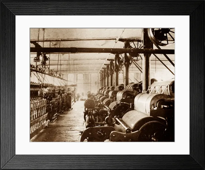Framed Print : Textile factory machines Framed Print : Textile factory machines
