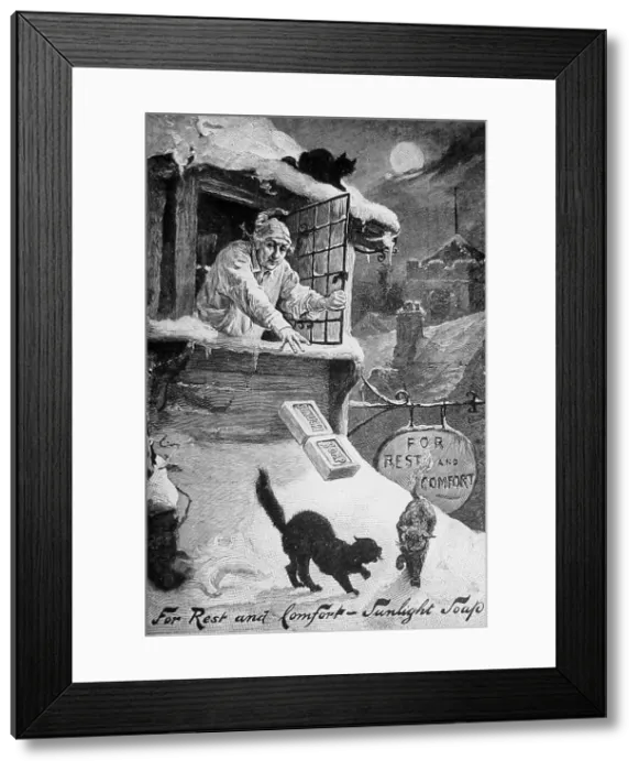 Framed Print : Sunlight Soap Advertisement Victorian period Framed Print : Sunlight Soap Advertisement Victorian period