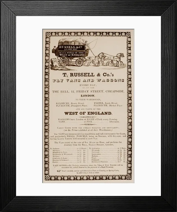 Framed Print : London Haulier advertisement poster Framed Print : London Haulier advertisement poster