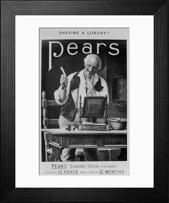 Framed Print : Pears Soap Advertisement Victorian period Framed Print : Pears Soap Advertisement Victorian period