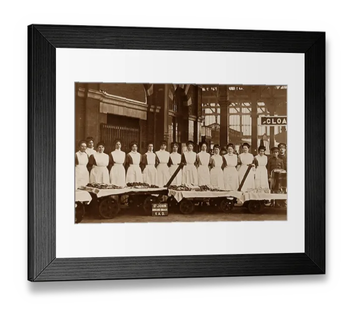 Framed Print : WW1 Red Cross and St. John's Ambulance Brigade Framed Print : WW1 Red Cross and St. John's Ambulance Brigade