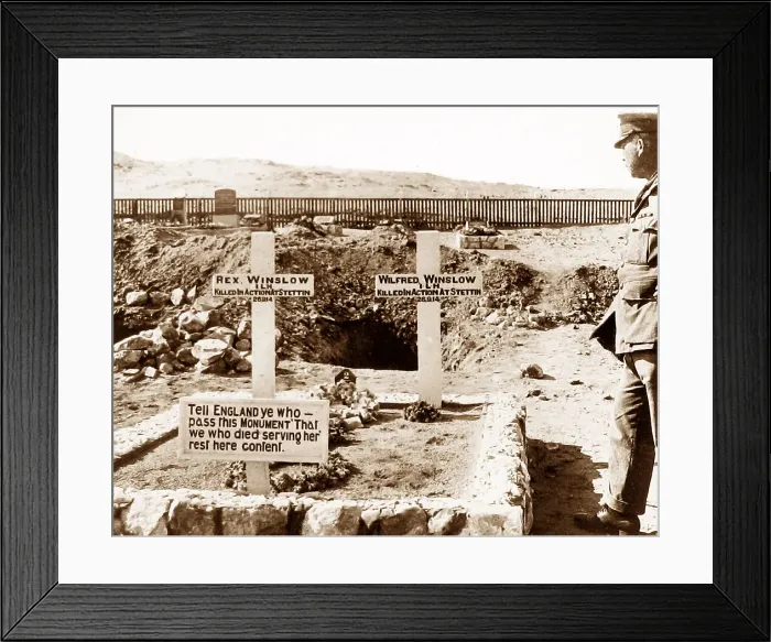 Framed Print : Makeshift graves in Stettin WW1 Framed Print : Makeshift graves in Stettin WW1