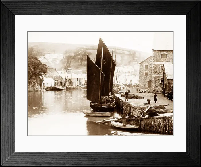 Framed Print : Looe Cornwall Victorian period Framed Print : Looe Cornwall Victorian period