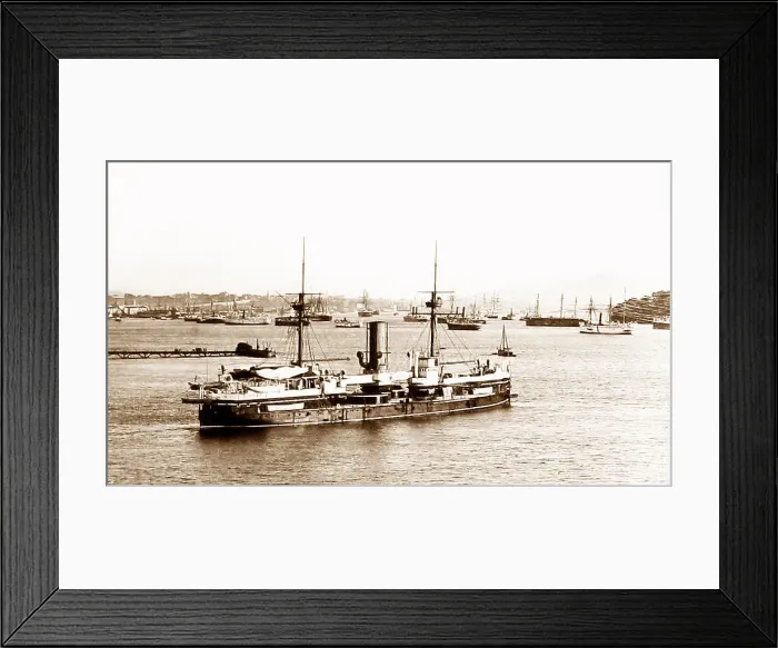 Framed Print : HMS Ageinemnon, The Hamoaze, Devonport Framed Print : HMS Ageinemnon, The Hamoaze, Devonport