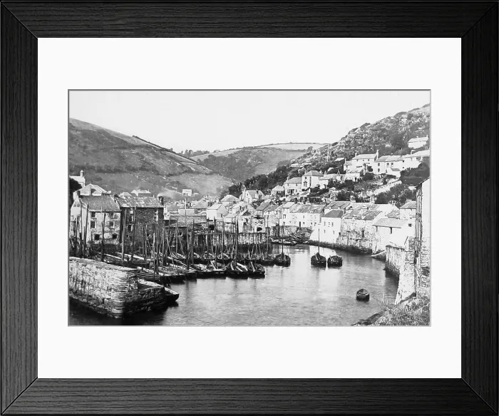 Framed Print : Polperro Cornwall Victorian period Framed Print : Polperro Cornwall Victorian period