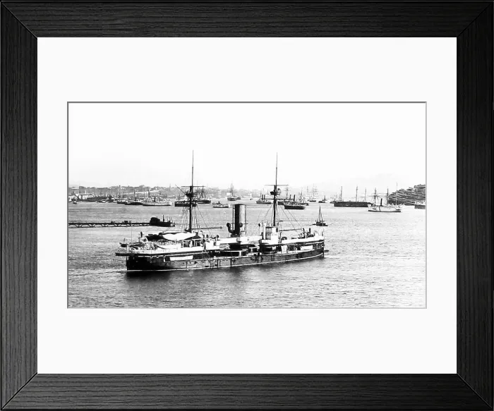 Framed Print : The Hamoaze Devonport HMS Ageinenmon Victorian period Framed Print : The Hamoaze Devonport HMS Ageinenmon Victorian period