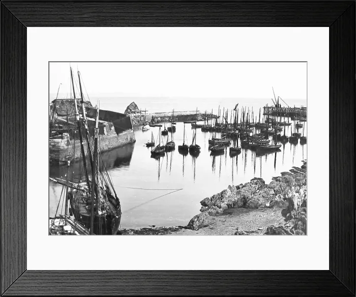 Framed Print : Mevagissey Cornwall Victorian period