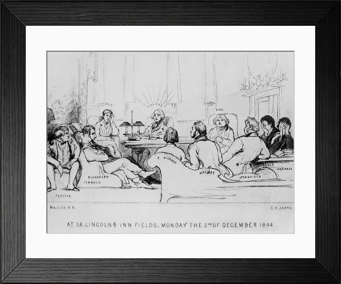 Framed Print : Charles Dickens first reading in 1844 Framed Print : Charles Dickens first reading in 1844