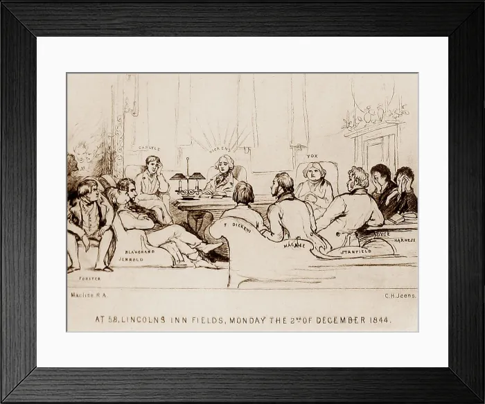 Framed Print : Charles Dickens first reading in 1844 Framed Print : Charles Dickens first reading in 1844