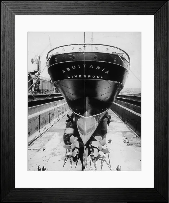 Framed Print : RMS Aquitania in dry dock Framed Print : RMS Aquitania in dry dock