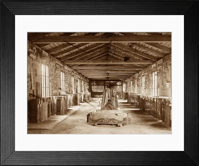 Framed Print : Mantel pieces, St Beat Marble Quarry Haute-Garonne France Framed Print : Mantel pieces, St Beat Marble Quarry Haute-Garonne France