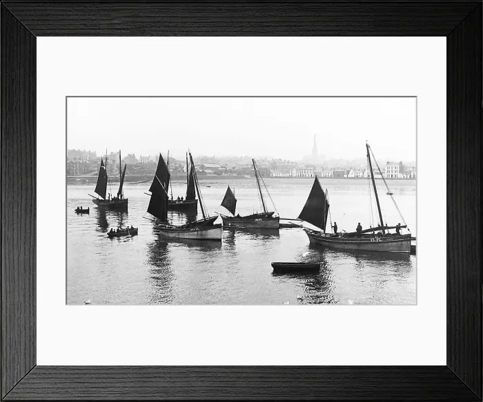 Framed Print : Peel Bay Isle of Man Victorian period Framed Print : Peel Bay Isle of Man Victorian period