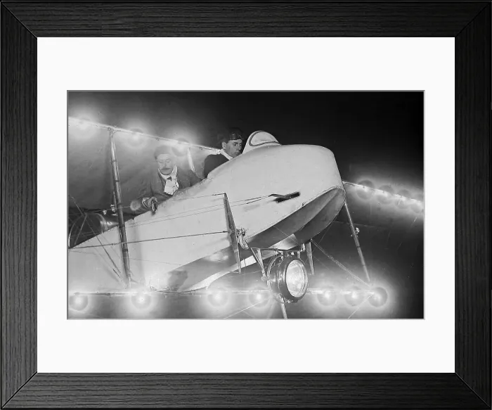 Framed Print : Hendon Aerodrome flying at night early 1900s Framed Print : Hendon Aerodrome flying at night early 1900s