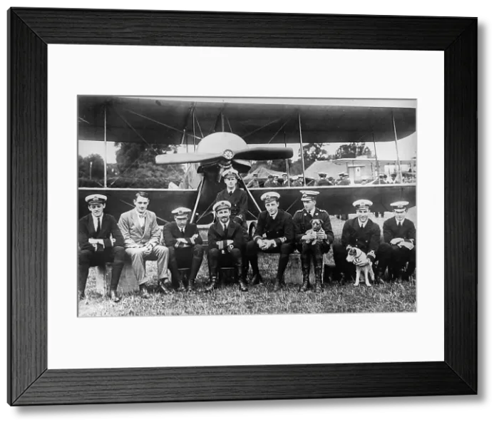 Framed Print : RNAS Airmen early 1900s Framed Print : RNAS Airmen early 1900s