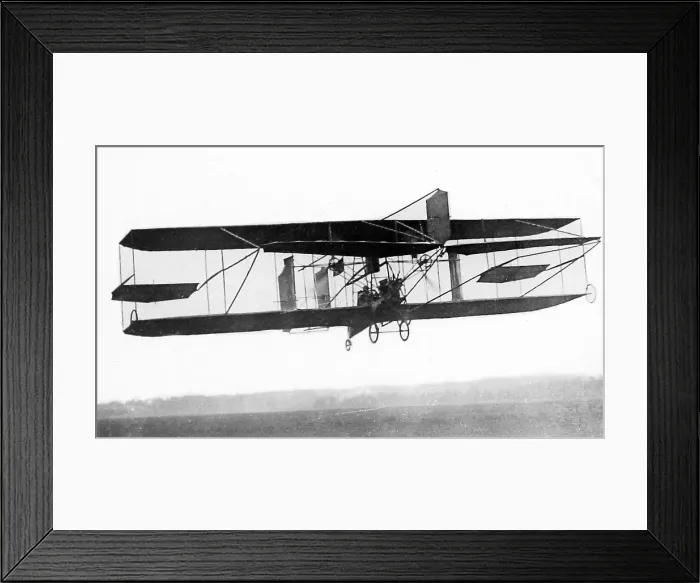 Framed Print : Samuel Franklin Cody flying a biplane early 1900s Framed Print : Samuel Franklin Cody flying a biplane early 1900s