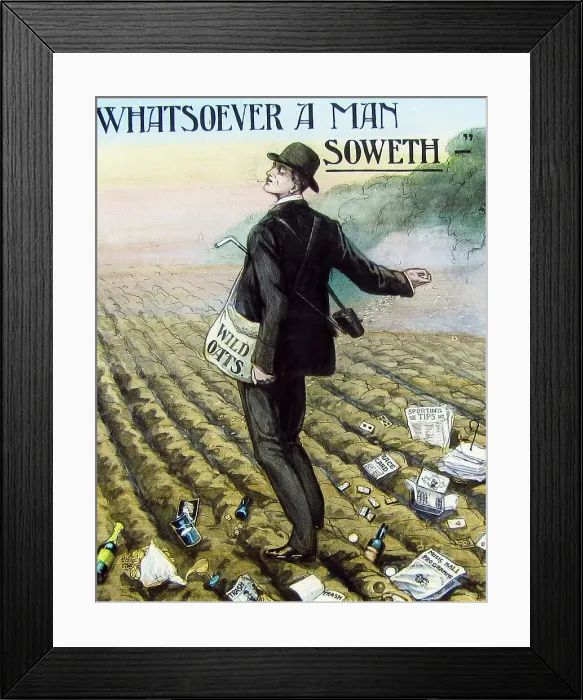 Framed Print : A Christian morality message Victorian period Framed Print : A Christian morality message Victorian period