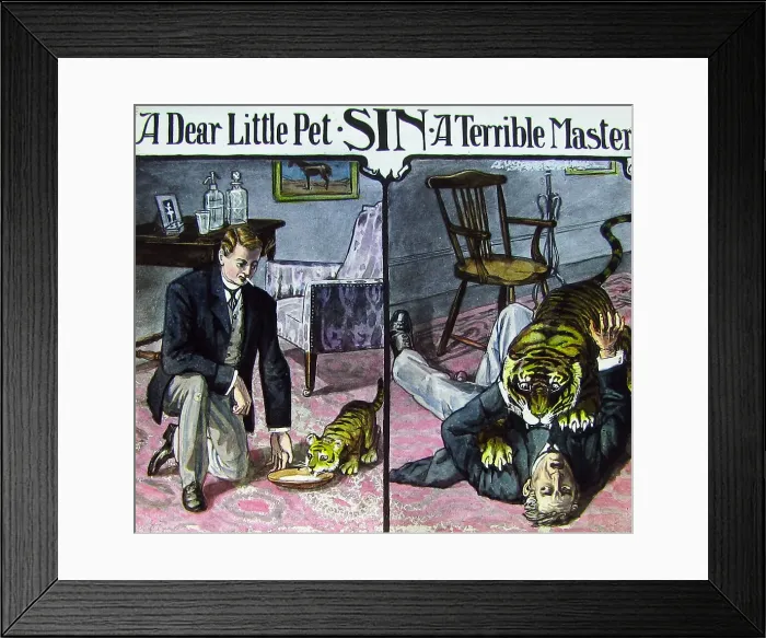 Framed Print : A Christian morality message Victorian period Framed Print : A Christian morality message Victorian period