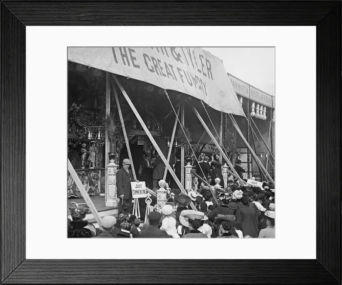 Framed Print : Side-show at a Victorian fair Framed Print : Side-show at a Victorian fair