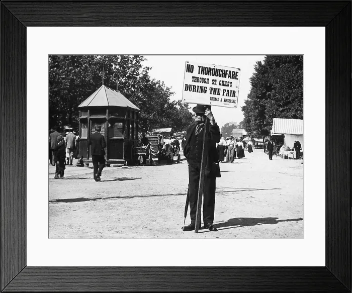 Framed Print : St. Giles Fair Oxford early 1900s Framed Print : St. Giles Fair Oxford early 1900s