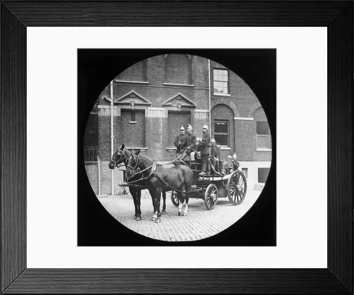 Framed Print : Horse drawn fire engine Framed Print : Horse drawn fire engine