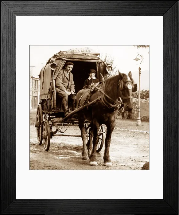 Framed Print : Horse drawn carrier haulier Framed Print : Horse drawn carrier haulier