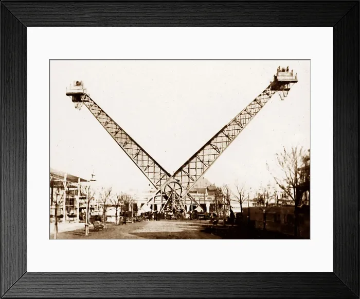 Framed Print : Flip-flap at the Franco British Exhibition, White Framed Print : Flip-flap at the Franco British Exhibition, White