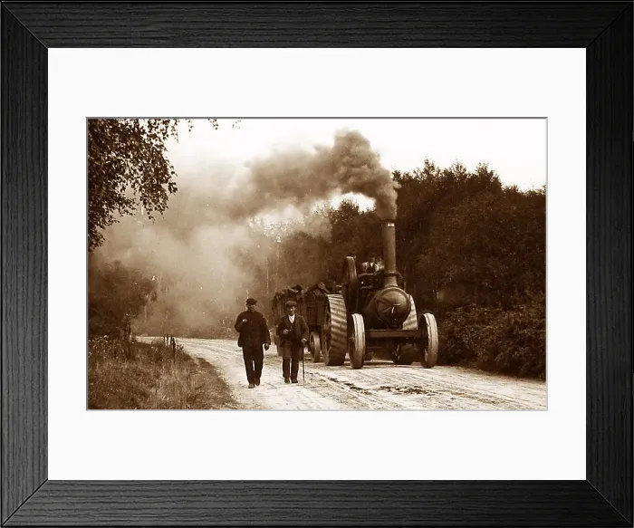 Framed Print : Traction engine hauling a load Framed Print : Traction engine hauling a load