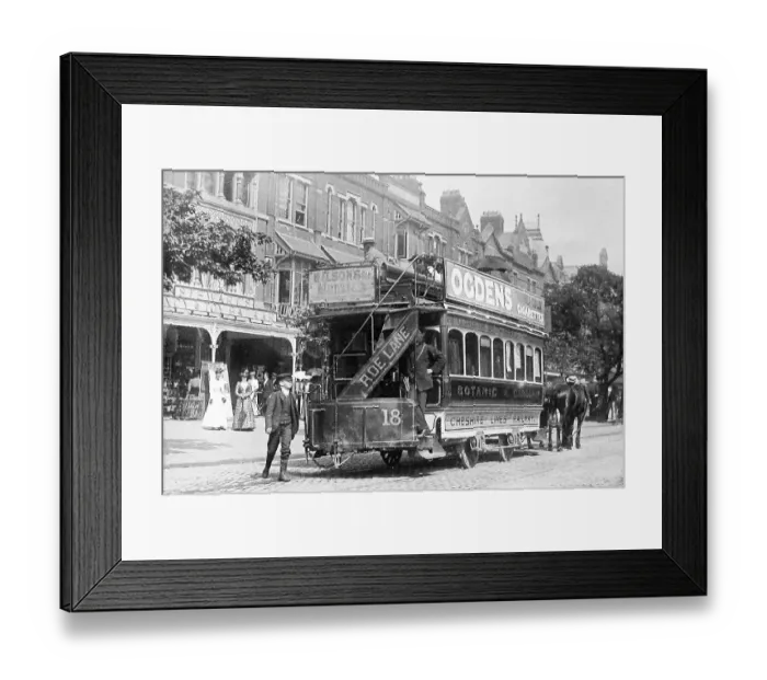 Framed Print : Southport Horse Tram Cheshire Lines Railway Victorian period Framed Print : Southport Horse Tram Cheshire Lines Railway Victorian period