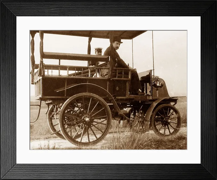 Framed Print : Duke Of Westminster in a car in 1899 Framed Print : Duke Of Westminster in a car in 1899