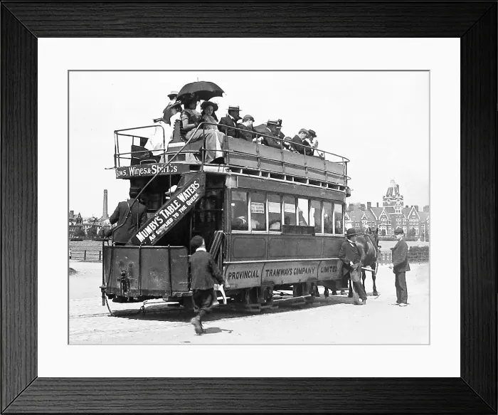 Framed Print : Southsea Horse Tram early 1900s Framed Print : Southsea Horse Tram early 1900s