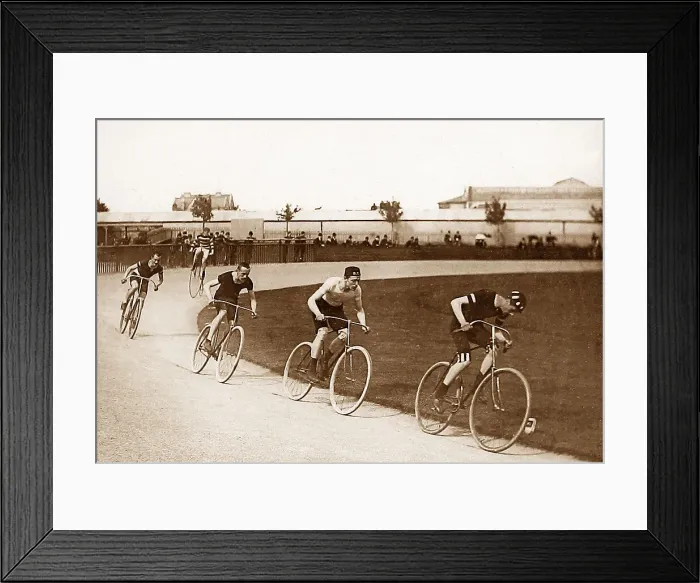 Framed Print : Two Mile Challenge Bicycle Race Victorian period Framed Print : Two Mile Challenge Bicycle Race Victorian period