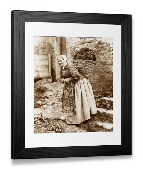 Framed Print : A Shetland Knitter Victorian period Framed Print : A Shetland Knitter Victorian period