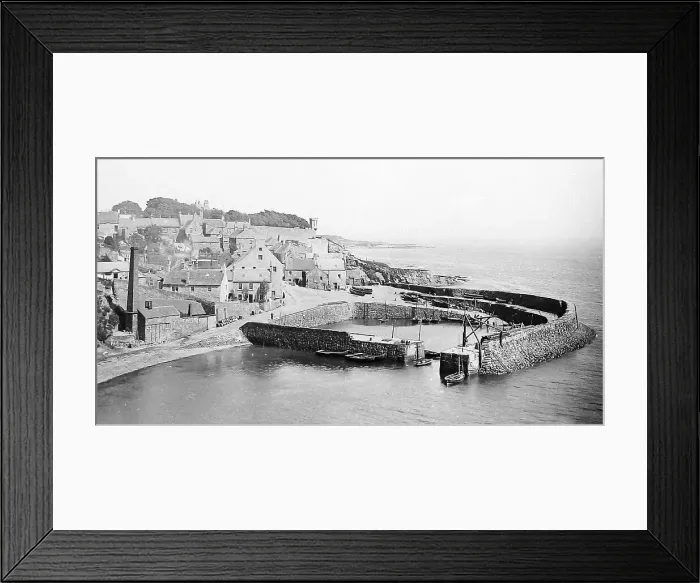 Framed Print : Crail Harbour Victorian period Framed Print : Crail Harbour Victorian period