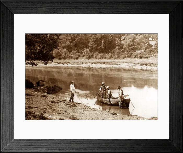 Framed Print : Fishing on the River Dart, Devon Framed Print : Fishing on the River Dart, Devon
