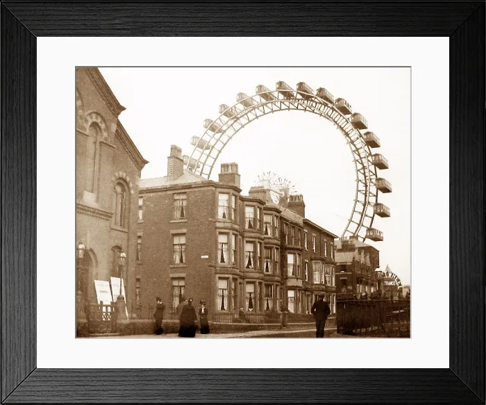 Framed Print : Blackpool Big Wheel Victorian period Framed Print : Blackpool Big Wheel Victorian period