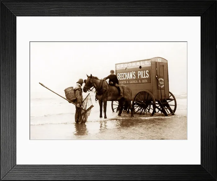 Framed Print : Shrimping, Blackpool in 1890 Framed Print : Shrimping, Blackpool in 1890