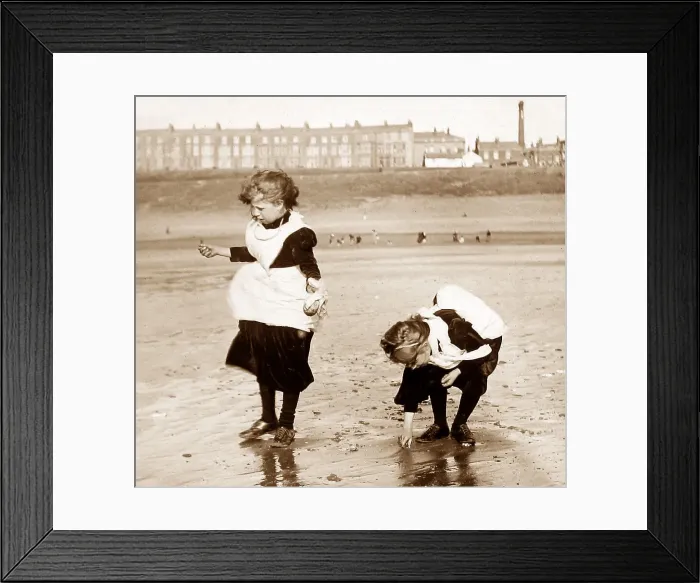 Framed Print : Blackpool beach in 1890 Framed Print : Blackpool beach in 1890