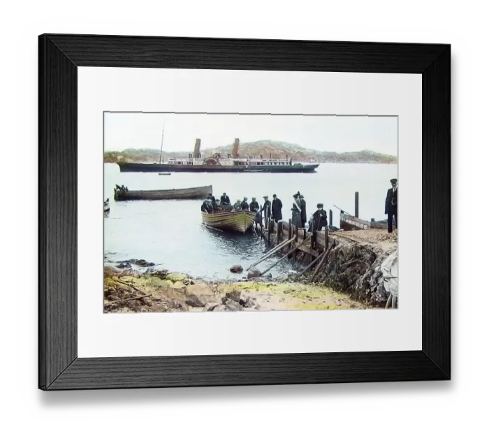Framed Print : Landing at Iona Victorian period Framed Print : Landing at Iona Victorian period