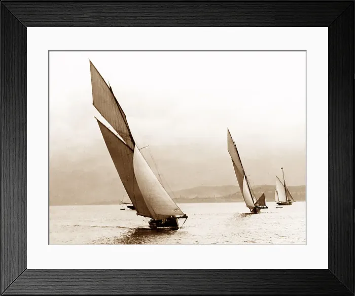 Framed Print : Racing yachts on the River Clyde Framed Print : Racing yachts on the River Clyde