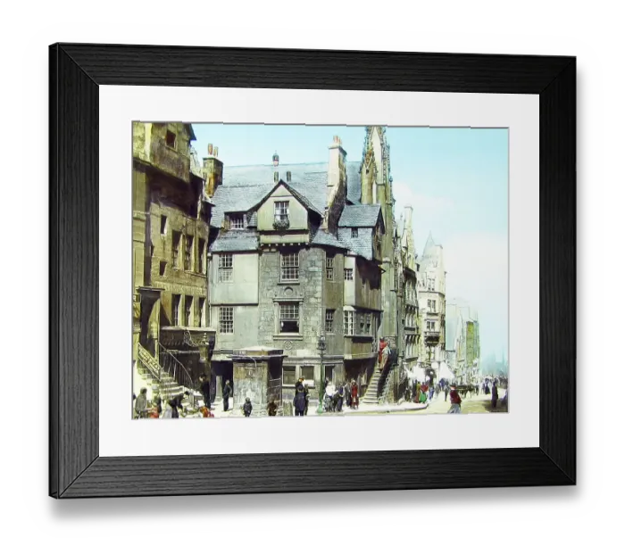 Framed Print : Edinburgh John Knox's House Royal Mile Victorian period Framed Print : Edinburgh John Knox's House Royal Mile Victorian period