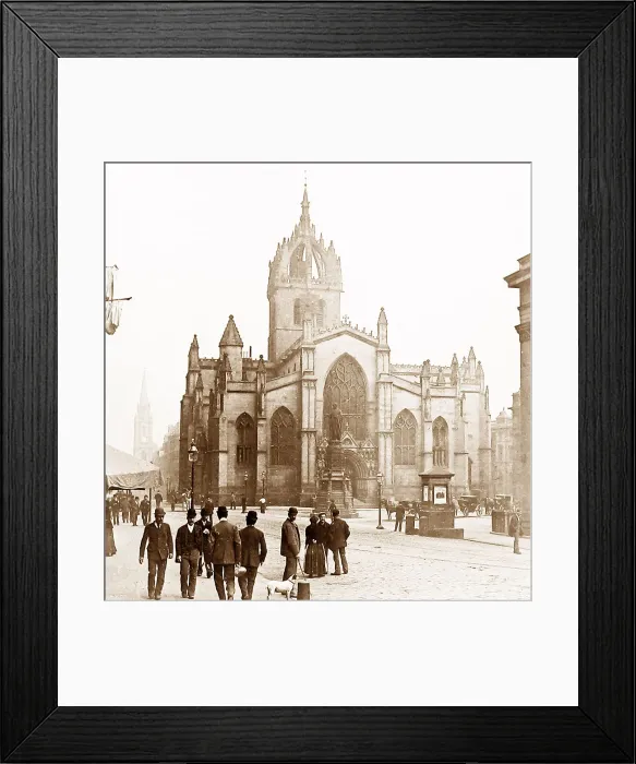 Framed Print : Edinburgh St. Giles Cathedral Royal Mile Victorian period Framed Print : Edinburgh St. Giles Cathedral Royal Mile Victorian period