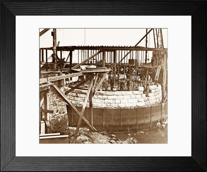 Framed Print : Construction of the Forth Bridge Framed Print : Construction of the Forth Bridge
