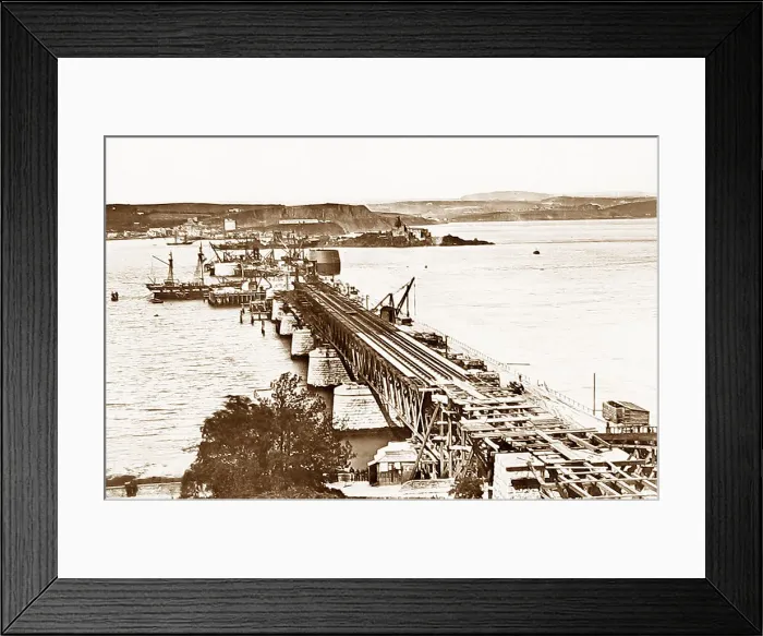 Framed Print : Construction of the Forth Bridge Framed Print : Construction of the Forth Bridge