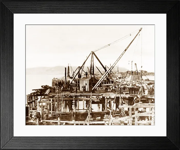 Framed Print : Construction of the Forth Bridge Framed Print : Construction of the Forth Bridge