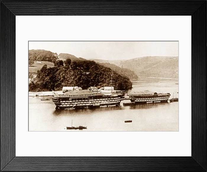 Framed Print : Royal navy HMS Britannia training ship at Dartmouth Framed Print : Royal navy HMS Britannia training ship at Dartmouth