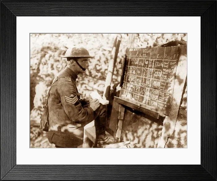 Framed Print : Artillery planning in the trenches Framed Print : Artillery planning in the trenches