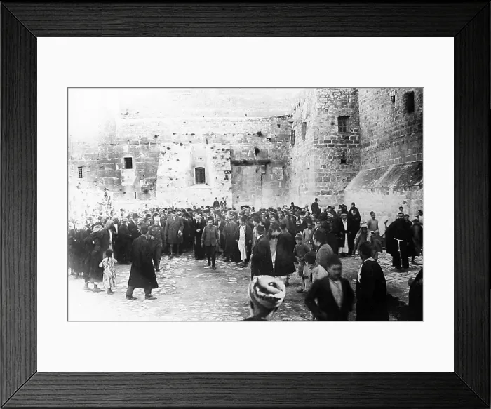 Framed Print : General Allenby leaving Church in Bethlehem during WW1 Framed Print : General Allenby leaving Church in Bethlehem during WW1