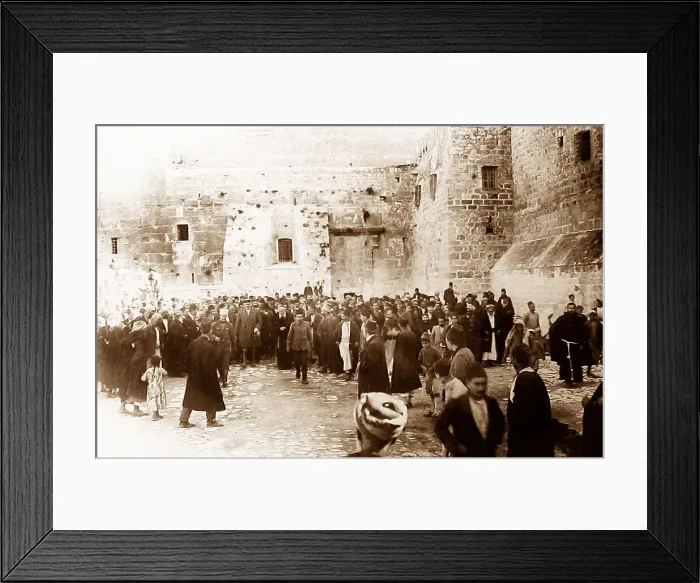 Framed Print : General Allenby leaving Church in Bethlehem Framed Print : General Allenby leaving Church in Bethlehem