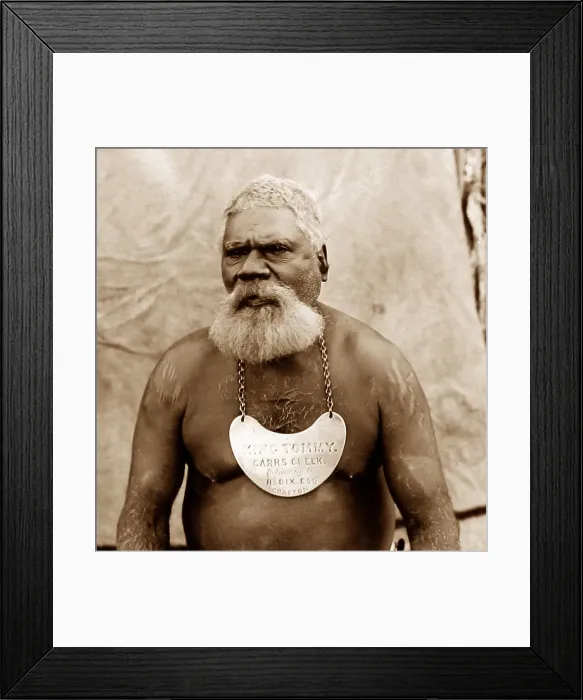 Framed Print : Aborigine King Tommy Carrs Creek New South Wales Framed Print : Aborigine King Tommy Carrs Creek New South Wales