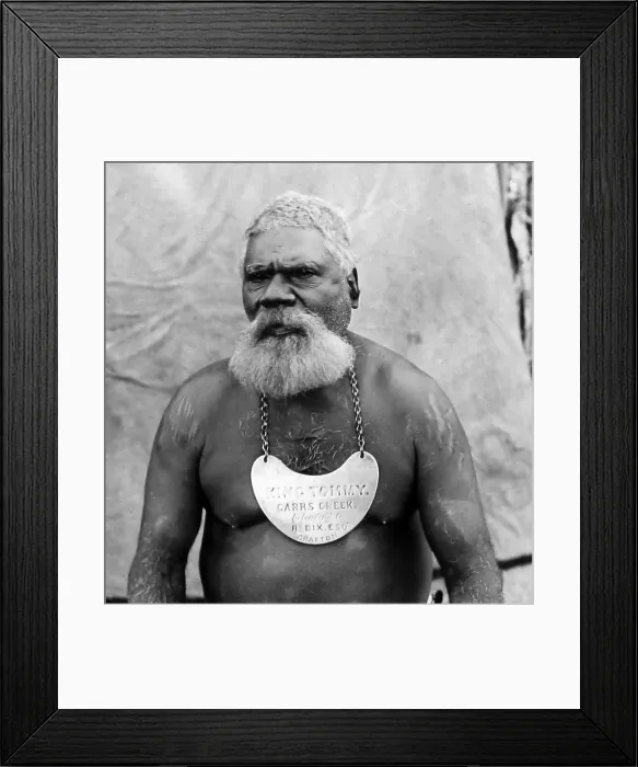 Framed Print : Aborigine King Tommy Carrs Creek New South Wales